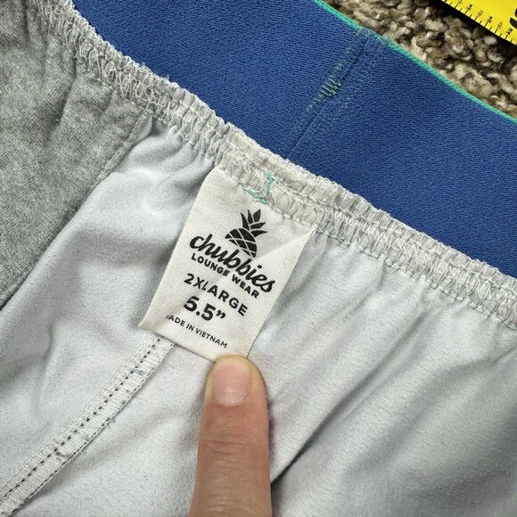 Chubbies Mens Lounge Shorts 5.5" Inseam Blue Neon Cocktail Print Beach Sz XXL - Picture 5 of 11